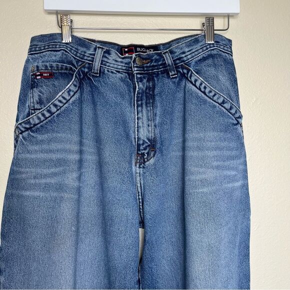 Vintage Y2K Bugle Boy Carpenter Denim Jeans Embossed Pocket Distressed Men 34/34 - Picture 3 of 16